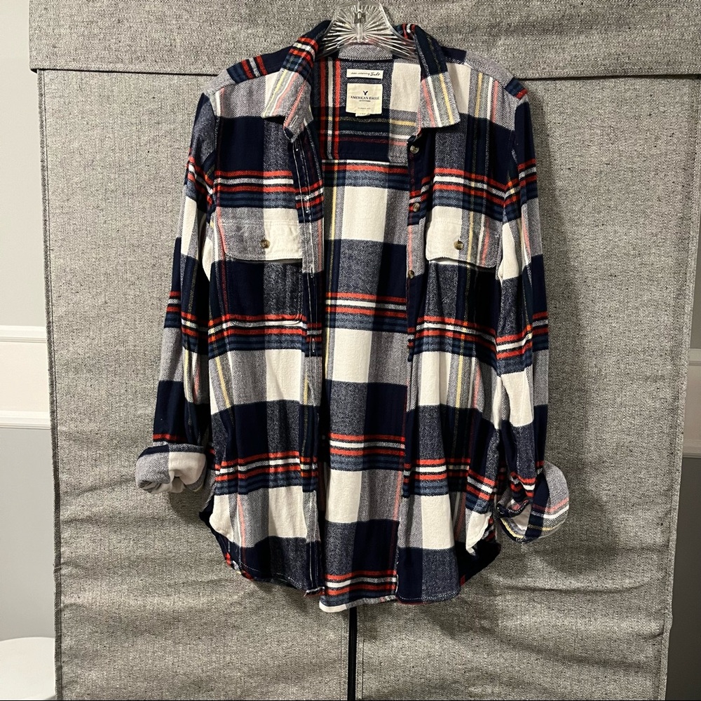 American eagle plaid flannel top